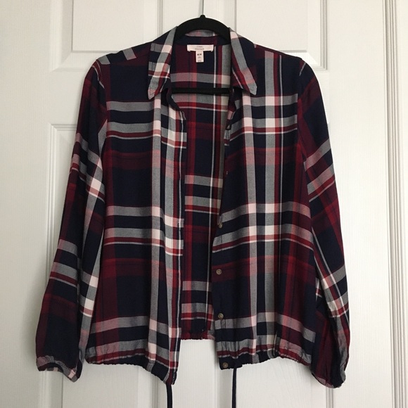 Como Vintage plaid collared tie front shirt - Picture 5 of 12